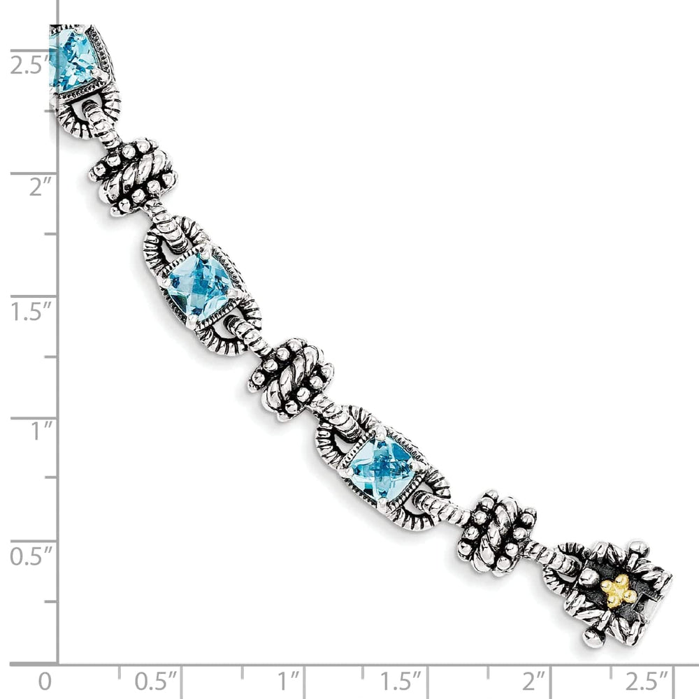 Shey Couture Bracelets Sterling Silver Gold Swiss Blue Topaz Bracelet