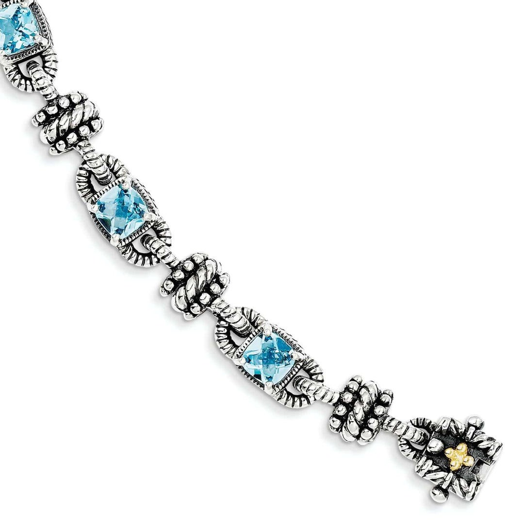 Shey Couture Bracelets Sterling Silver Gold Swiss Blue Topaz Bracelet