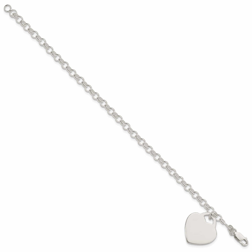 Lovely Rita's Bracelets Sterling Silver Heart Charm Bracelet