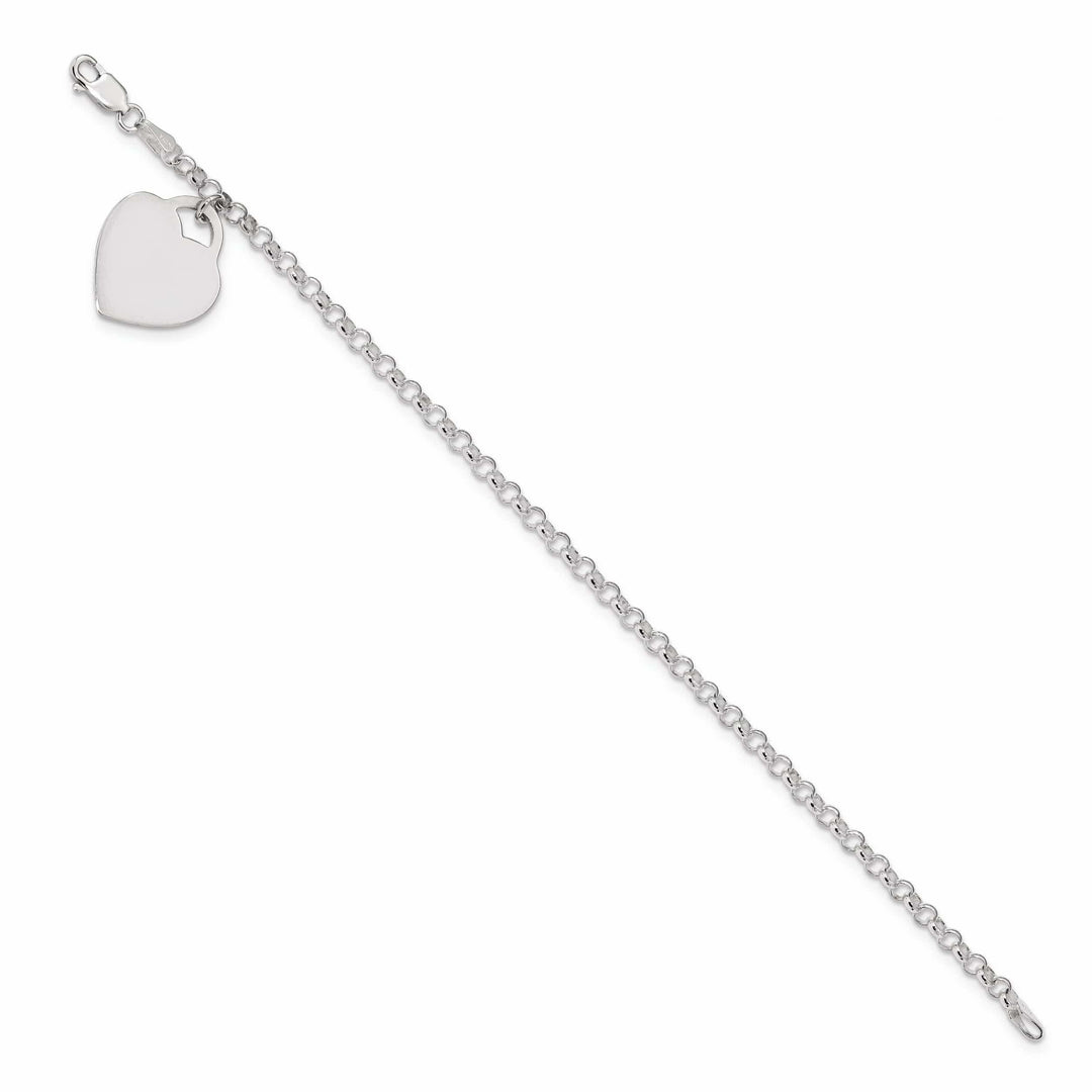 Lovely Rita's Bracelets Sterling Silver Heart Charm Bracelet
