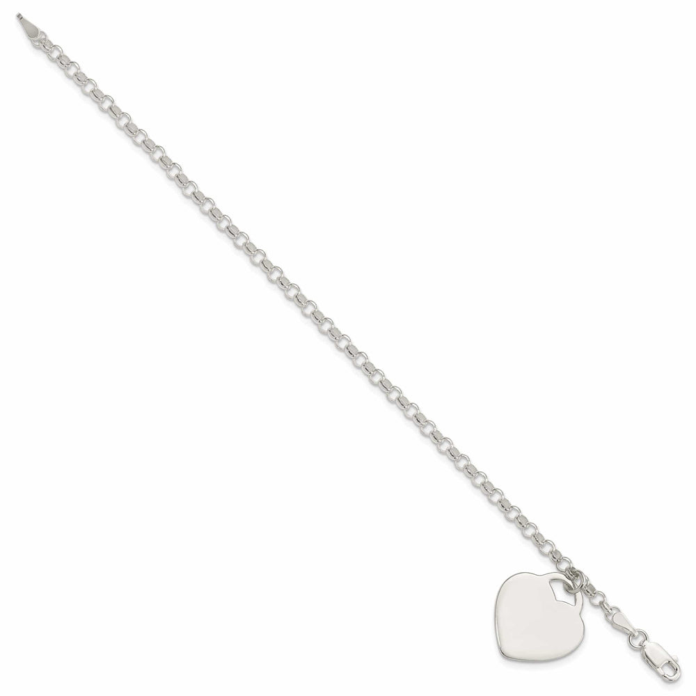 Lovely Rita's Bracelets Sterling Silver Heart Charm Bracelet