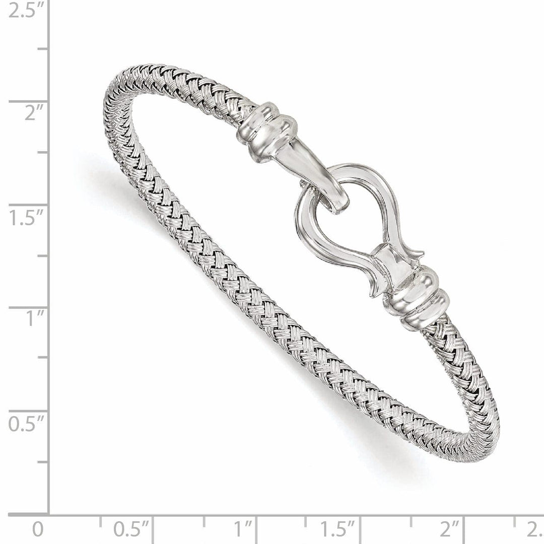 Lovely Rita's Bracelets Sterling Silver Hook Rhodium Plated Bangle