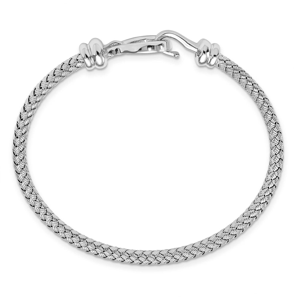 Lovely Rita's Bracelets Sterling Silver Hook Rhodium Plated Bangle