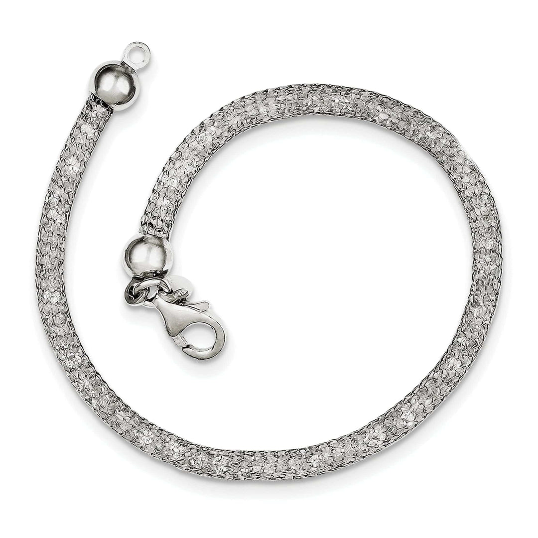 Lovely Rita's Bracelets Sterling Silver Mesh Strass Crystal Bracelet