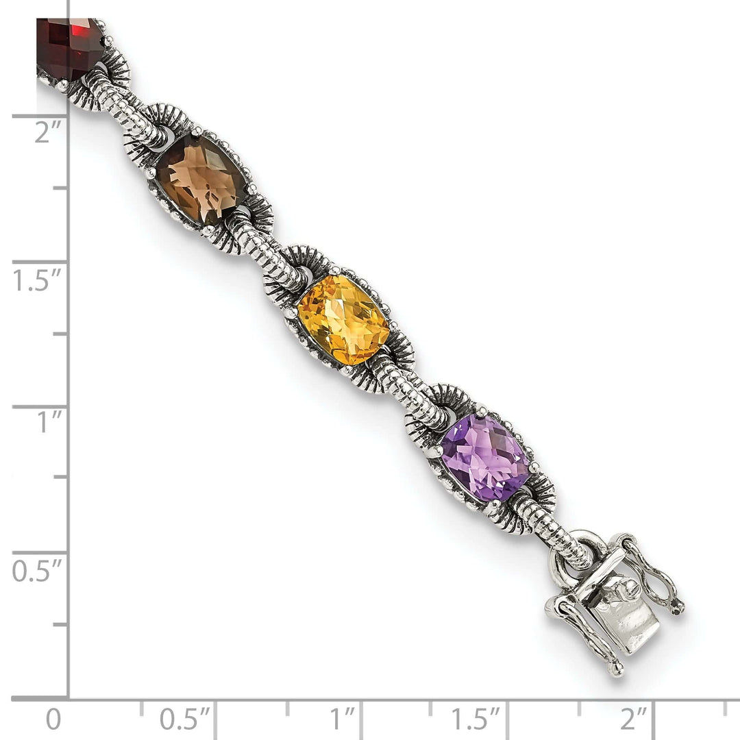 Shey Couture Bracelets Sterling Silver Multi Gemstone 7.25 Bracelet
