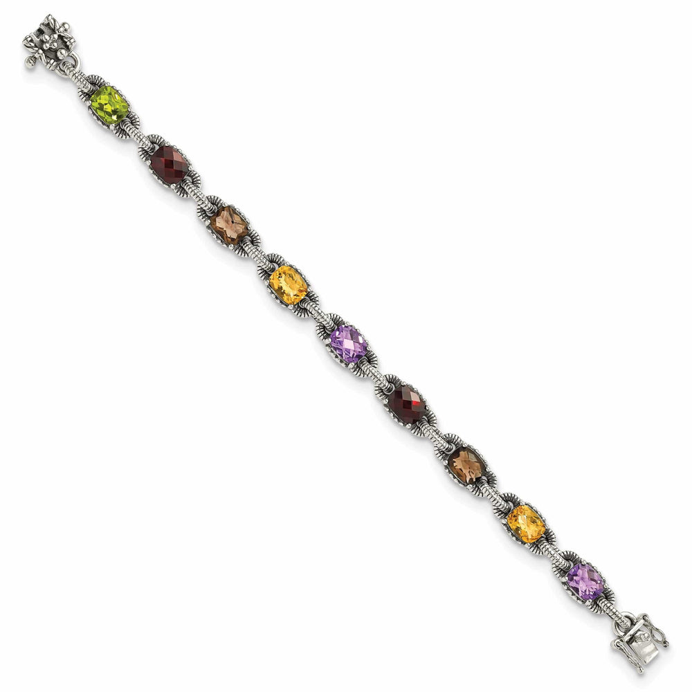 Shey Couture Bracelets Sterling Silver Multi Gemstone 7.25 Bracelet