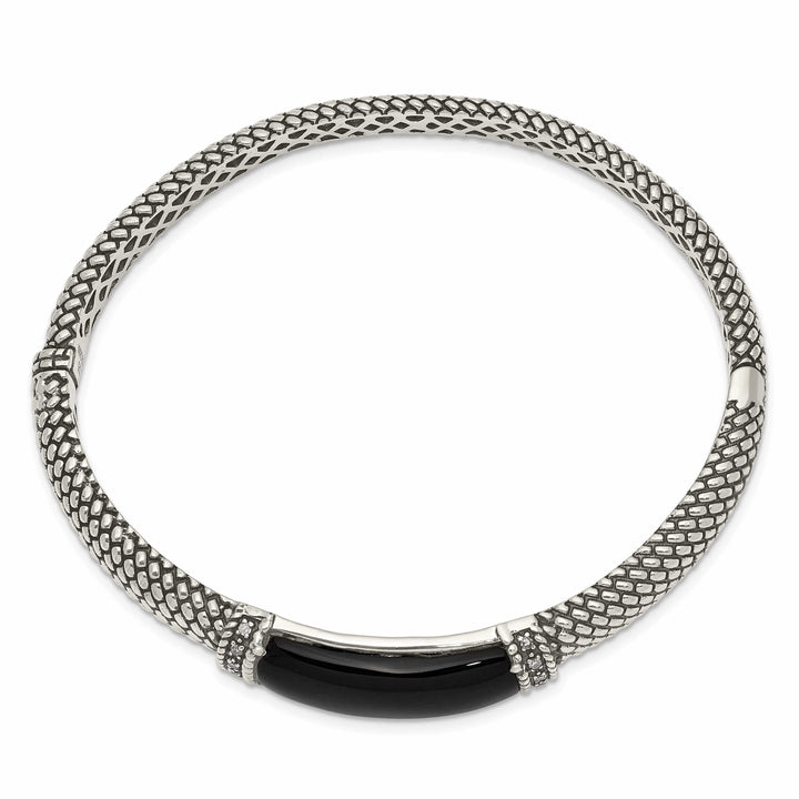 Shey Couture Bracelets Sterling Silver Onyx Carat Diamond Bracelet