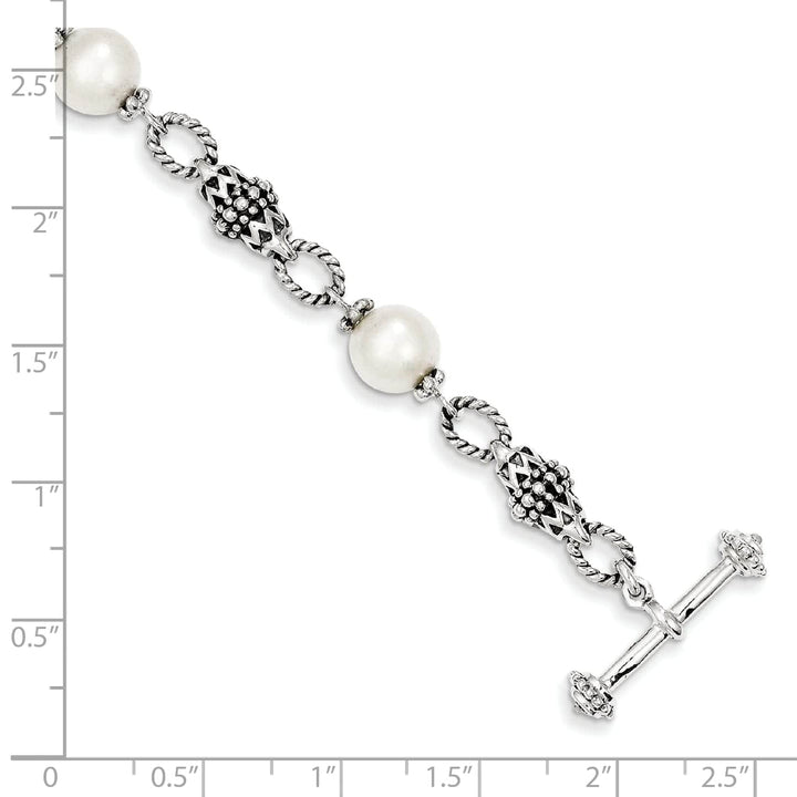 Shey Couture Bracelets Sterling Silver Pearl 8in Bracelet