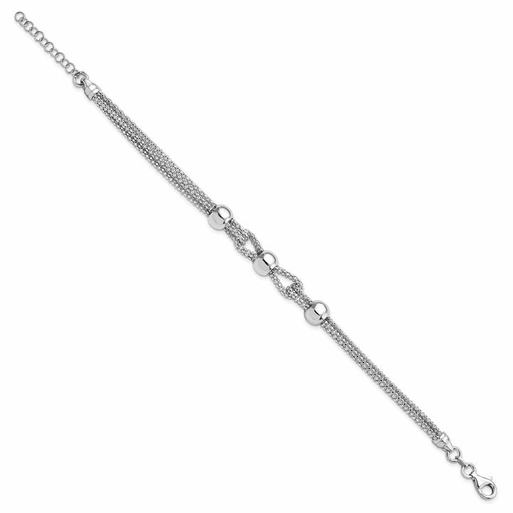 Lovely Rita's Bracelets Sterling Silver Polish 4 Strand Beaded Bracelet