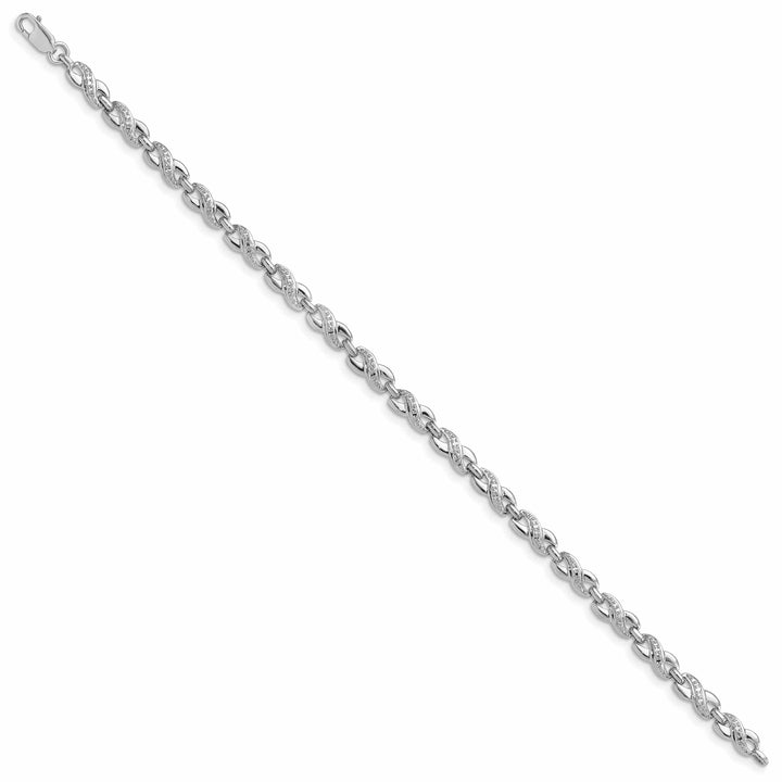 Lovely Rita's Bracelets Sterling Silver Polish Finish Diamond Bracelet