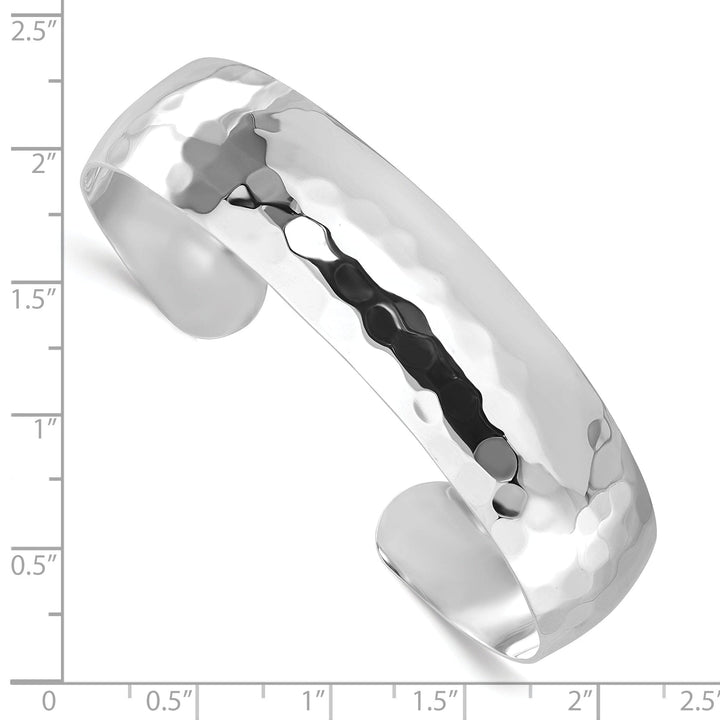 Lovely Rita's Bracelets Sterling Silver Polish Hammered Slip-on Bangle