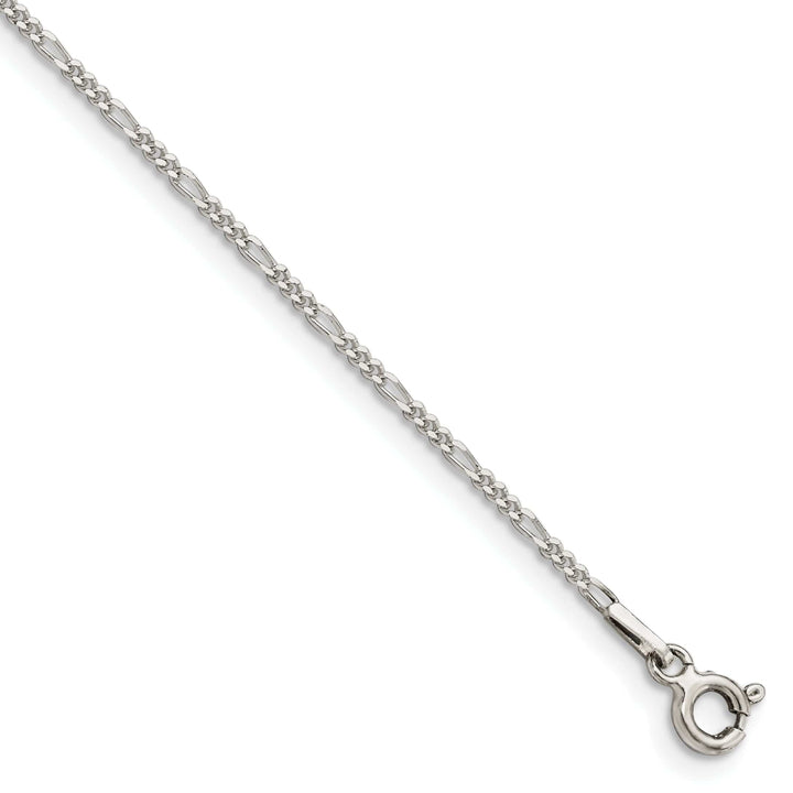 Lovely Rita's Bracelets Sterling Silver Polished 1.5-mm Figaro Chain
