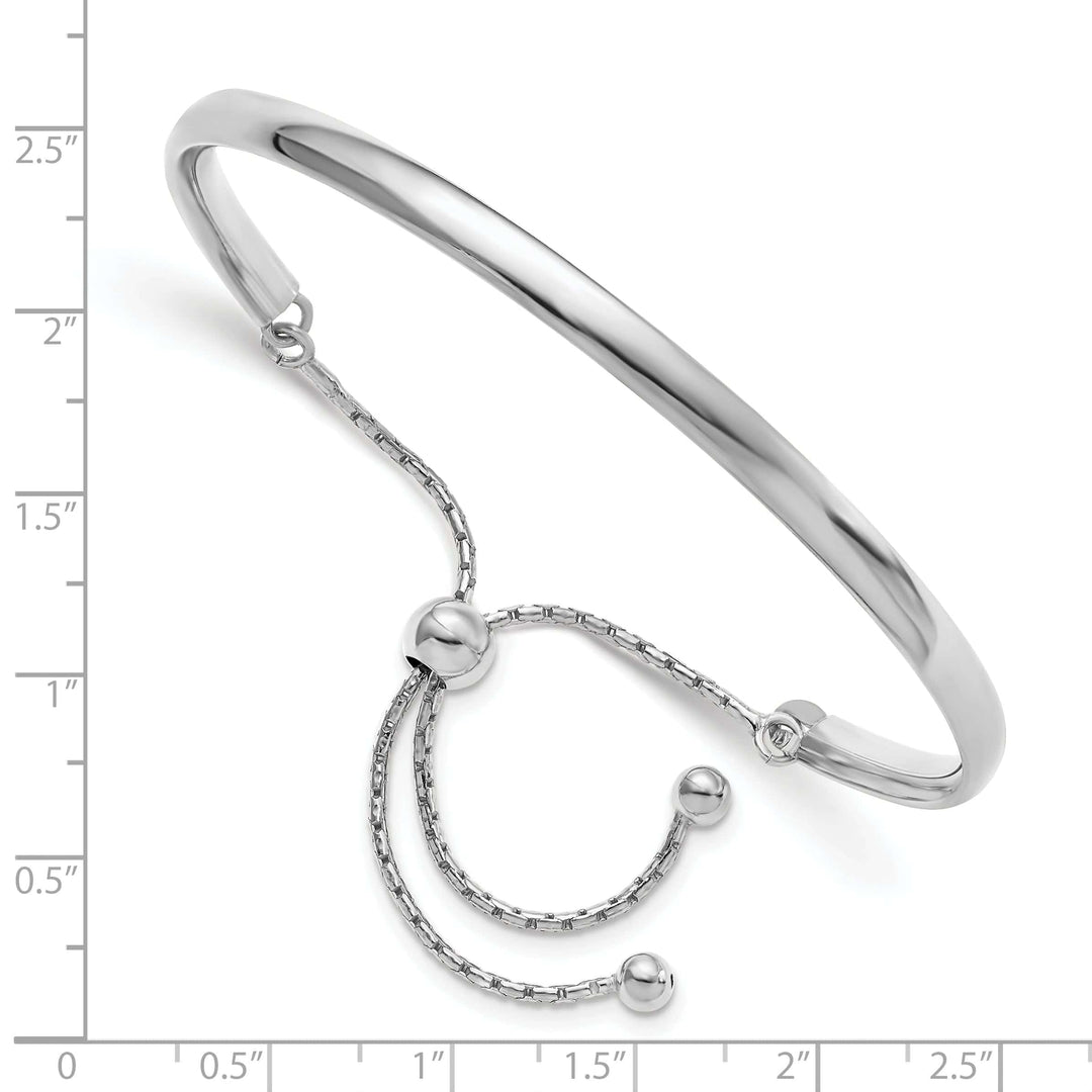 Lovely Rita's Bracelets Sterling Silver Polished Adjustable Bangle