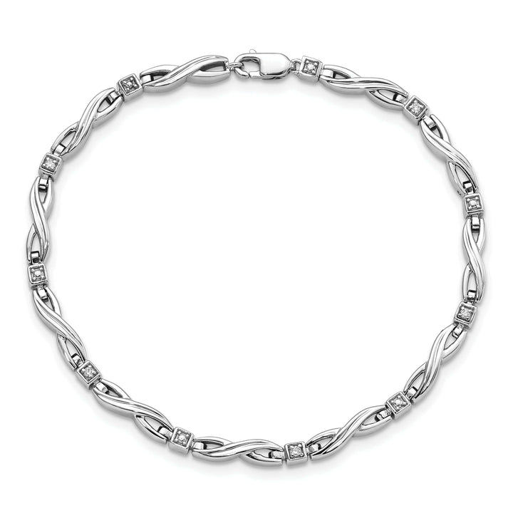 Lovely Rita's Bracelets Sterling Silver Polished Diamond Bracelet