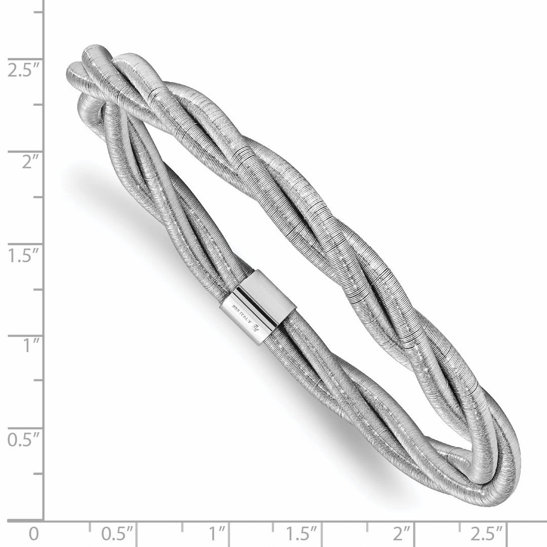 Lovely Rita's Bracelets Sterling Silver Rhodium Twisted Slip-on Bangle