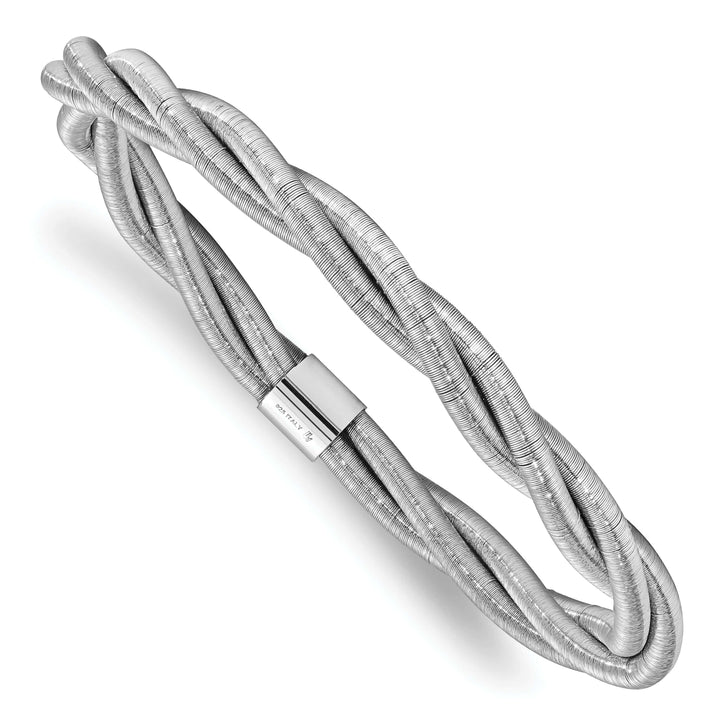 Lovely Rita's Bracelets Sterling Silver Rhodium Twisted Slip-on Bangle