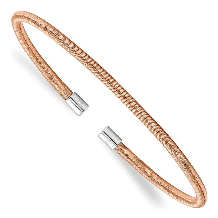 Lovely Rita's Bracelets Sterling Silver Rose Gold Cuff Bangle