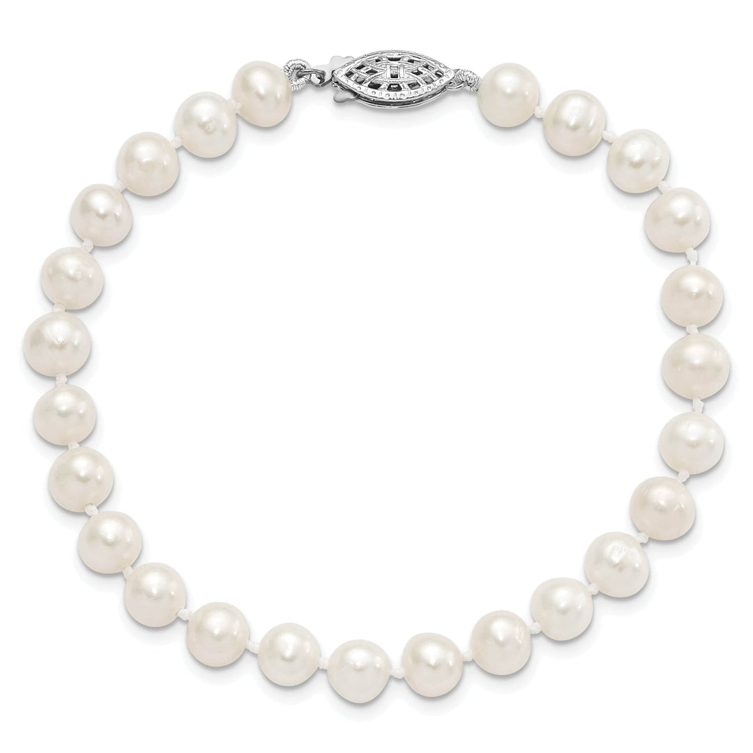 Lovely Rita's Bracelets Sterling Silver White Freshwater Pearl Bracelet