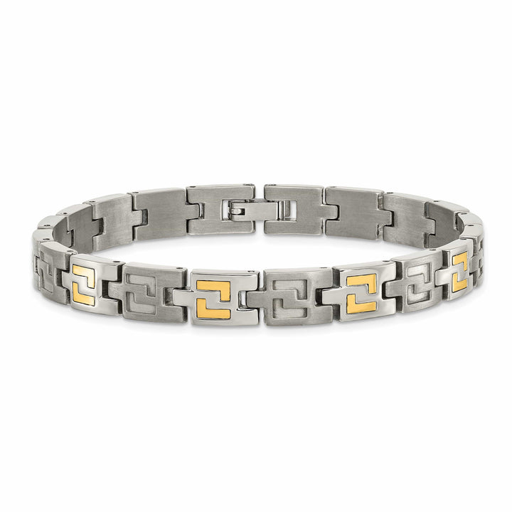 Chisel Bracelets Titanium 14k Gold Inlay Hypoallergenic Bracelet