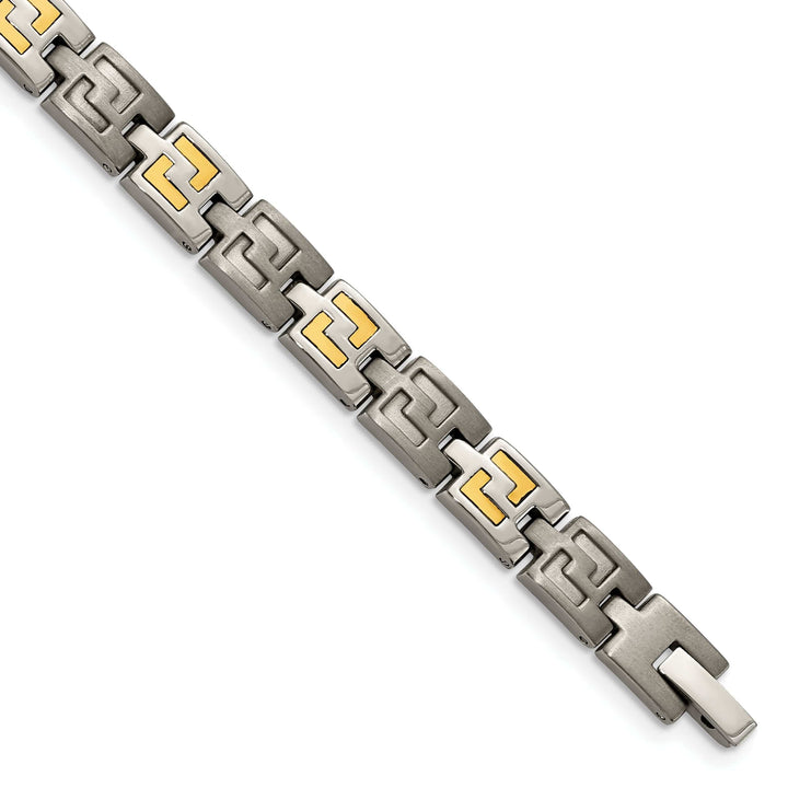 Chisel Bracelets Titanium 14k Gold Inlay Hypoallergenic Bracelet