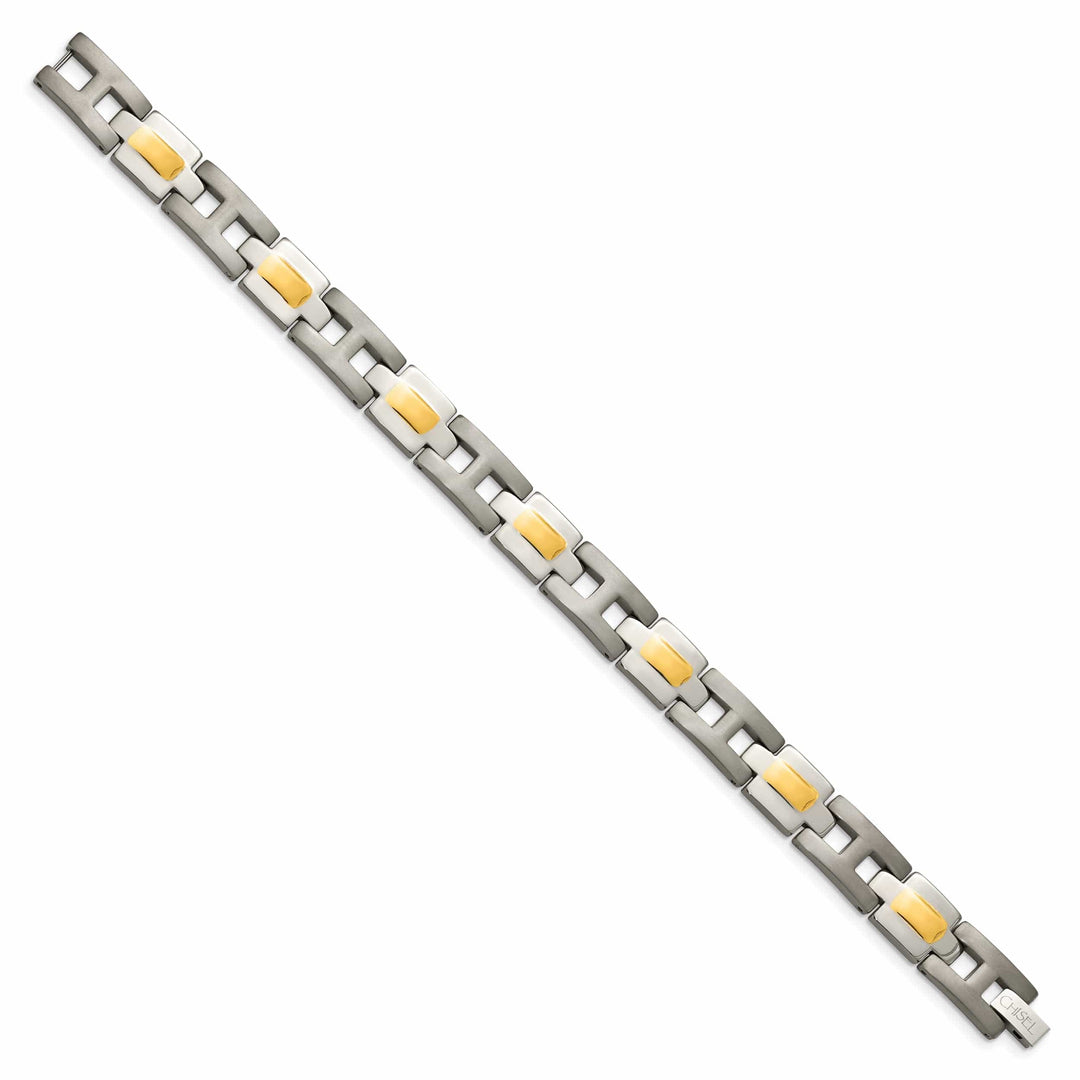 Chisel Bracelets Titanium 24k Gold Plating Hypoallergenic Bracelet