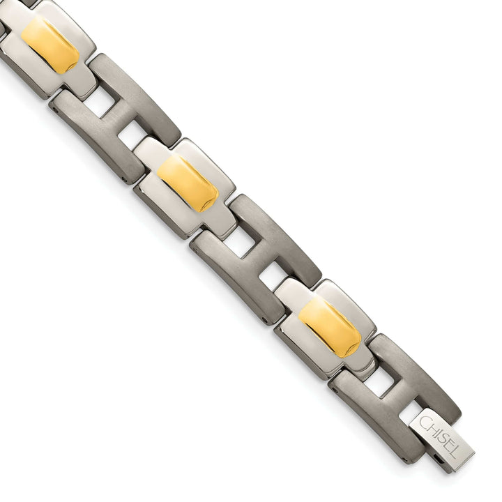 Chisel Bracelets Titanium 24k Gold Plating Hypoallergenic Bracelet
