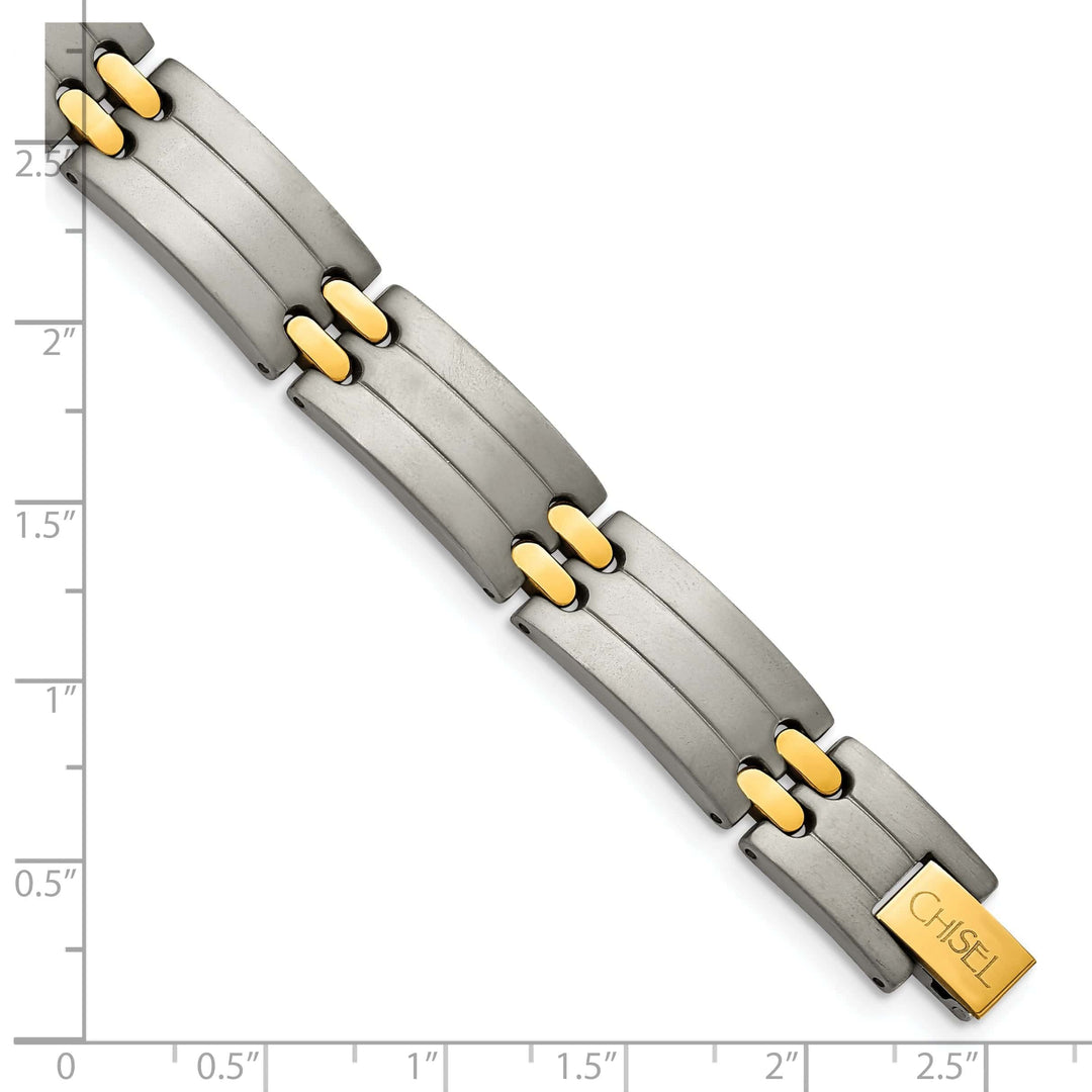 Chisel Bracelets Titanium 24k Gold Plating Hypoallergenic Bracelet