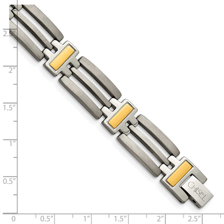 Chisel Bracelets Titanium 24k Gold Plating Hypoallergenic Bracelet