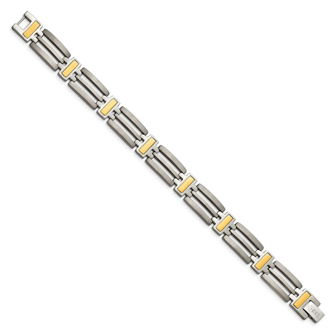 Chisel Bracelets Titanium 24k Gold Plating Hypoallergenic Bracelet