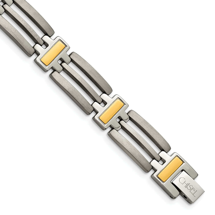 Chisel Bracelets Titanium 24k Gold Plating Hypoallergenic Bracelet
