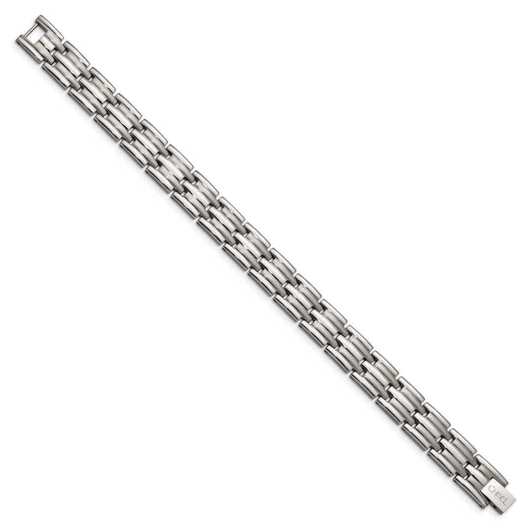 Chisel Bracelets Titanium Brushed Polished Hypoallergenic Bracelet