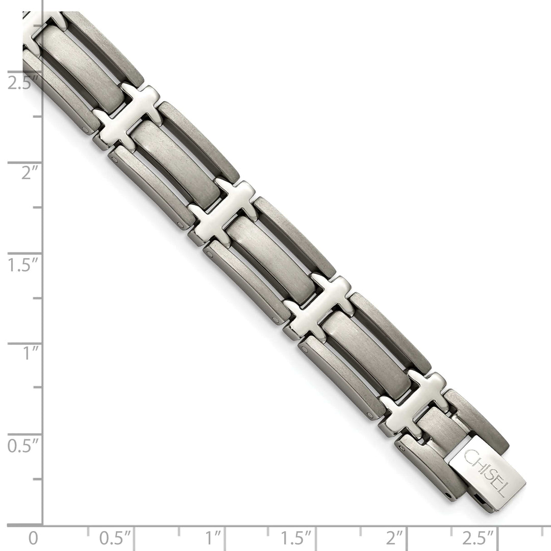 Chisel Bracelets Titanium Brushed Polished Hypoallergenic Bracelet