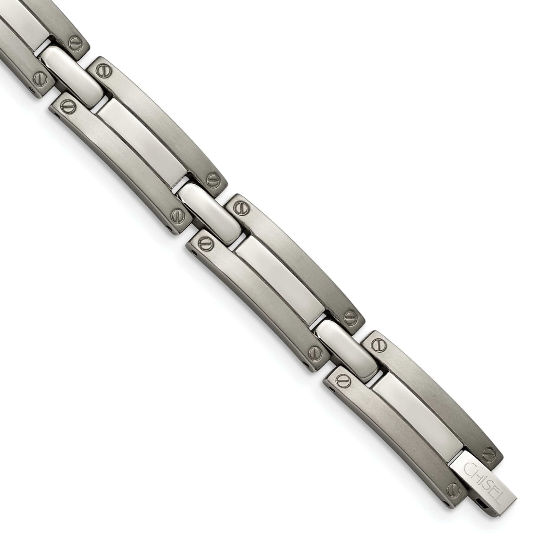 Chisel Bracelets Titanium Brushed Polished Hypoallergenic Bracelet