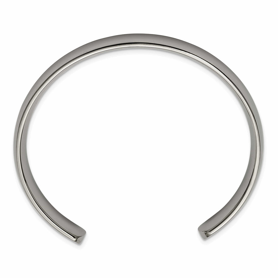 Chisel Bracelets Titanium Polished Cuff Bangle