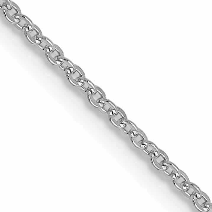 Lovely Rita's Chains 10K White Gold 1.3 mm Flat Cable Chain