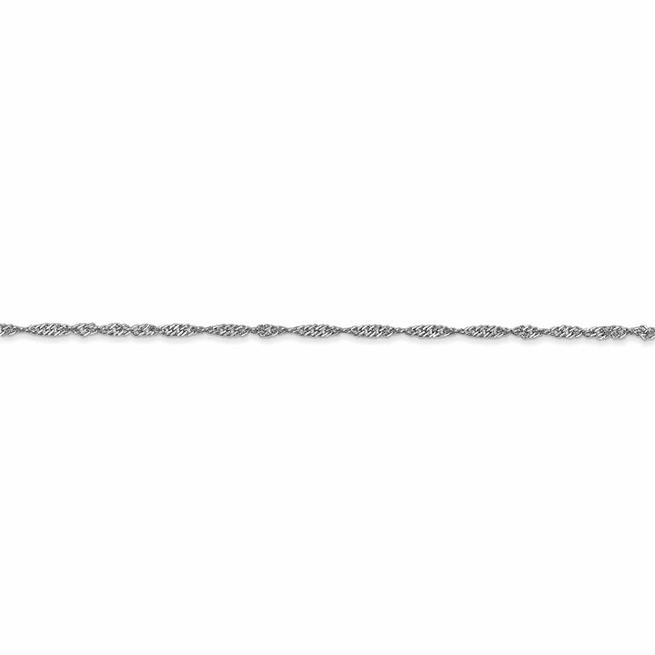 Lovely Rita's Chains 10K White Gold 1.3 mm Sparkle Singapore Chain