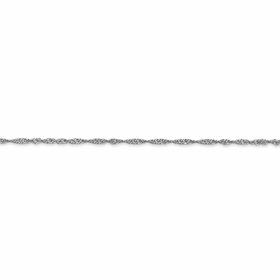 Lovely Rita's Chains 10K White Gold 1.3 mm Sparkle Singapore Chain