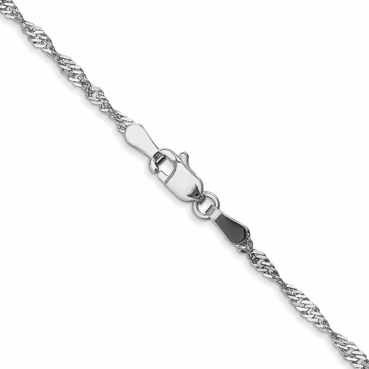 Lovely Rita's Chains 10K White Gold 1.7 mm Sparkle Singapore Chain