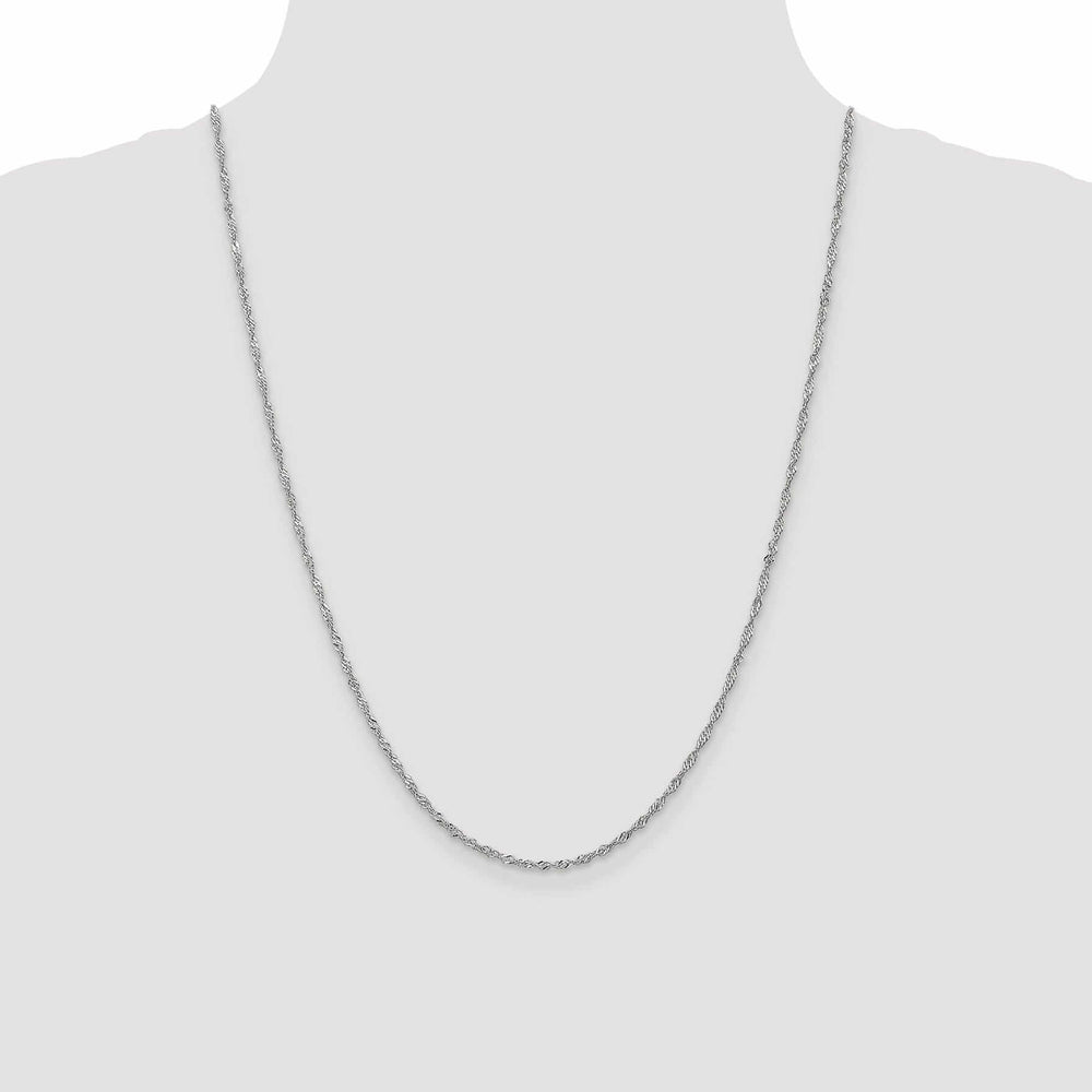 Lovely Rita's Chains 10K White Gold 1.7 mm Sparkle Singapore Chain