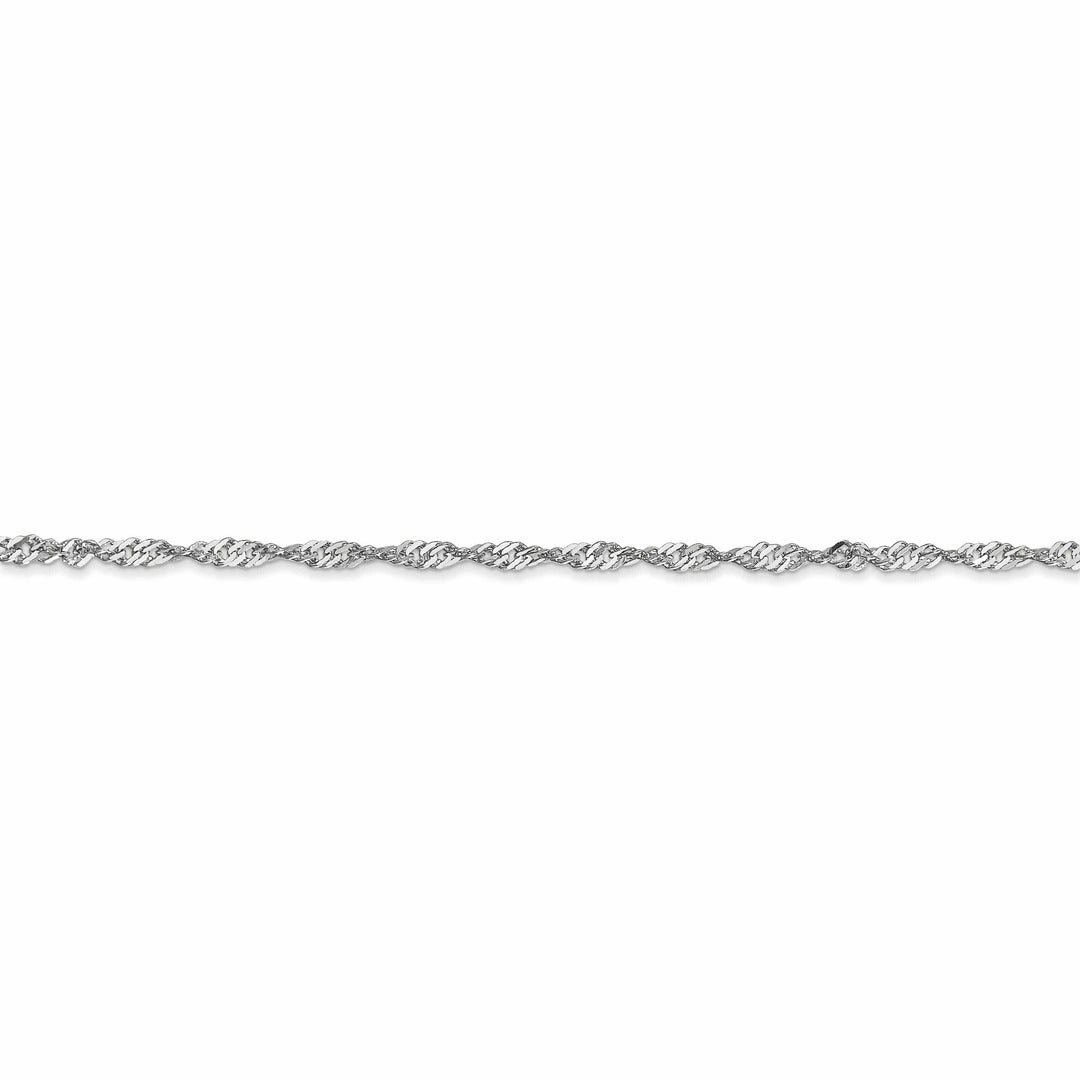 Lovely Rita's Chains 10K White Gold 1.7 mm Sparkle Singapore Chain