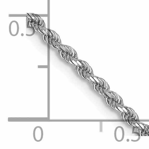 Lovely Rita's Chains 10K White Gold 1.75mm D.C Rope Chain