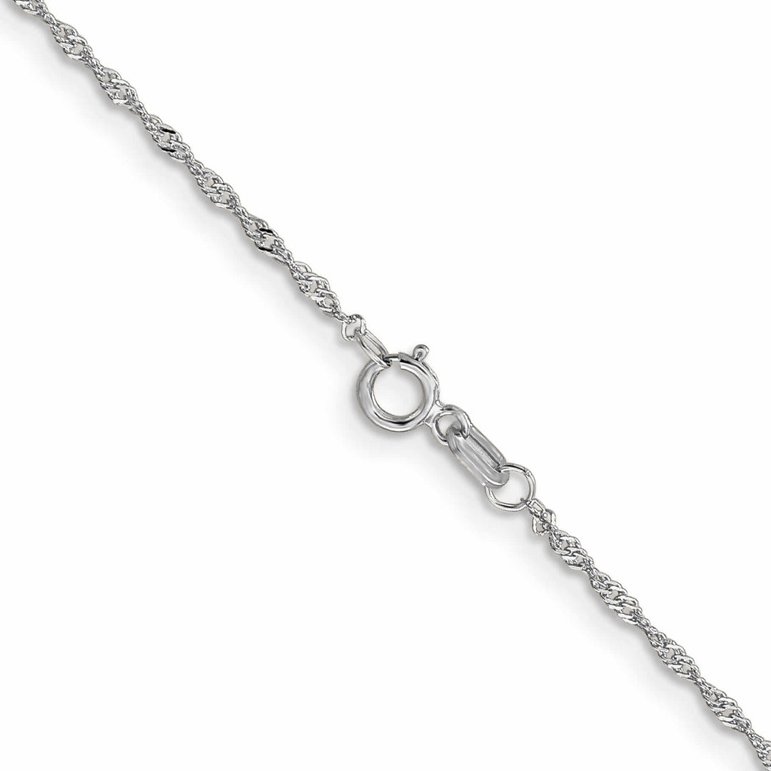 Lovely Rita's Chains 10K White Gold 1 mm Sparkle Singapore Chain