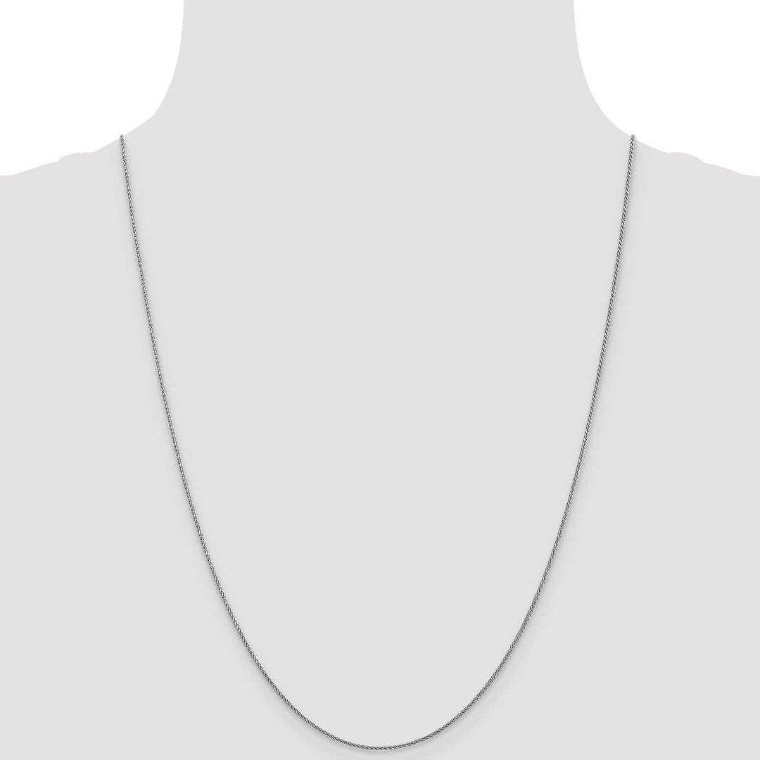 Lovely Rita's Chains 10K White Gold 1mm D.C Wheat Chain