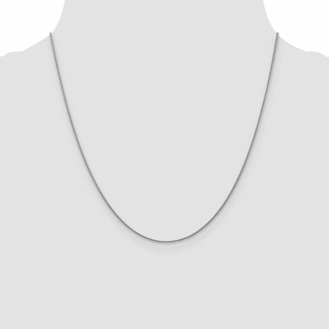 Lovely Rita's Chains 10K White Gold 1mm D.C Wheat Chain