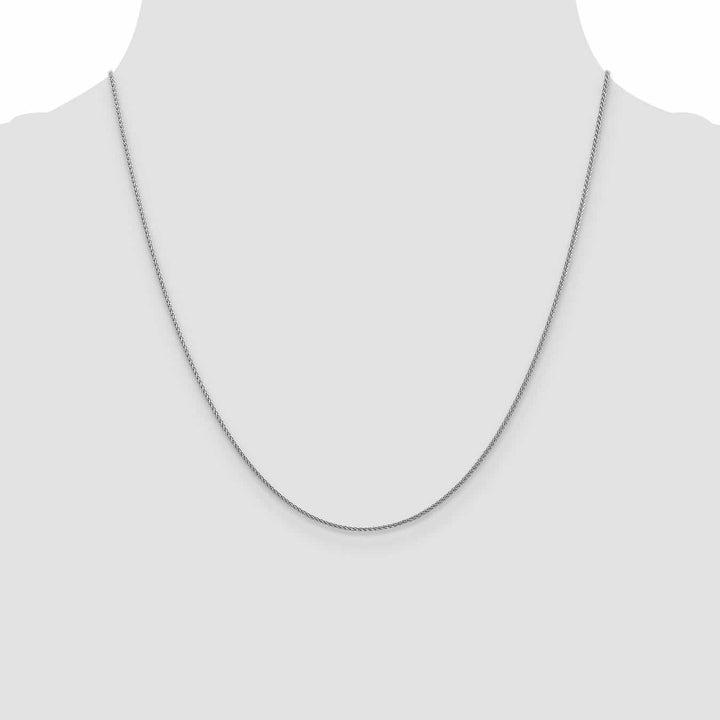Lovely Rita's Chains 10K White Gold 1mm D.C Wheat Chain
