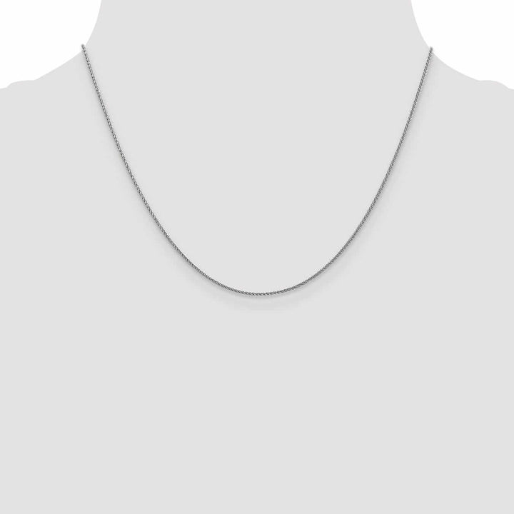 Lovely Rita's Chains 10K White Gold 1mm D.C Wheat Chain