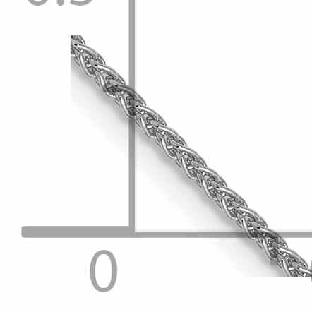 Lovely Rita's Chains 10K White Gold 1mm Wheat Chain