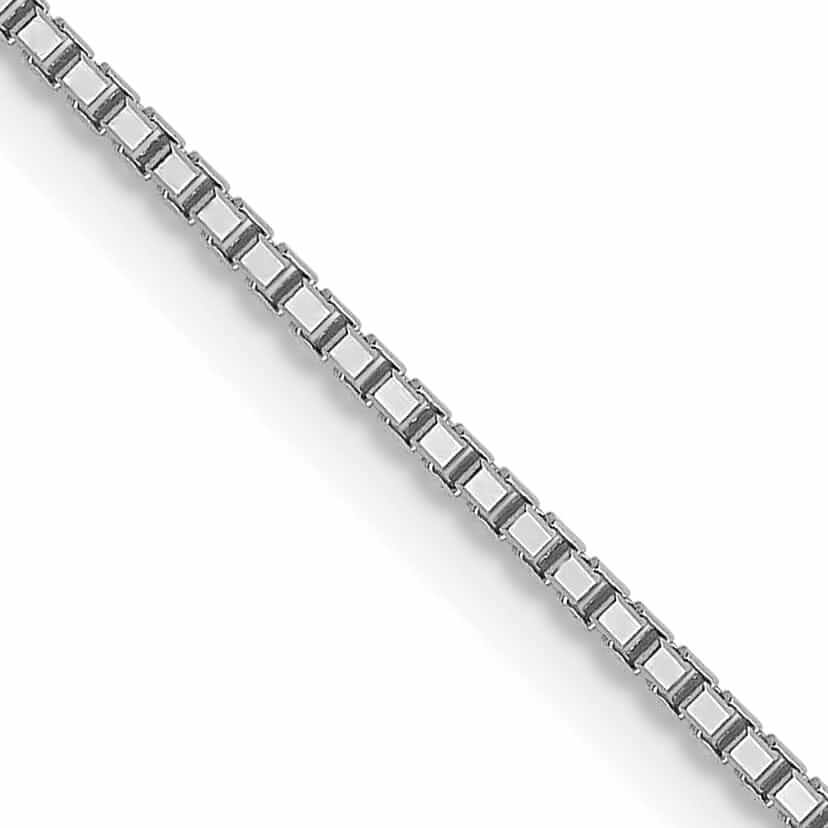 Lovely Rita's Chains 10K White Gold .95 mm Octagonal Sparkle Box