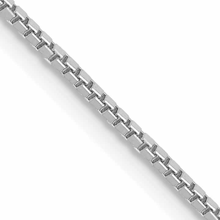 Lovely Rita's Chains 10k White Gold Box Chain 1MM