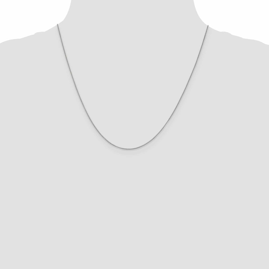 Lovely Rita's Chains 10k White Gold Box Chain .7MM wide